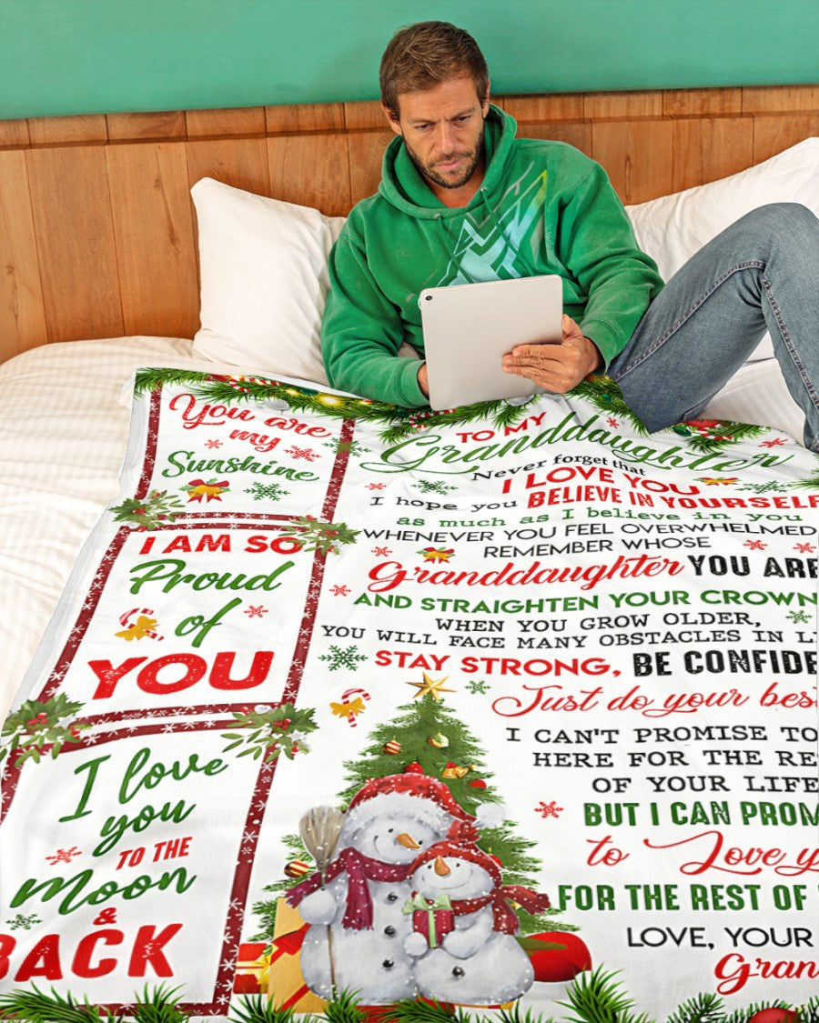 BLANKET FOR GRANDDAUGHTER – COMFORT & WARMTH CHRISTMAS GIFT FROM GRANDMA  Sherpa Fleece Quilt Blanket NTTD00