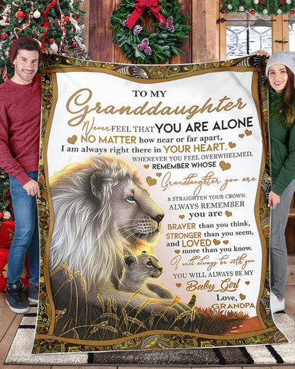 BLANKET FOR GRANDDAUGHTER – COMFORT & WARMTH GIFT FROM GRANDPA  Sherpa Fleece Quilt Blanket NTTD00 (SKUB11-54)