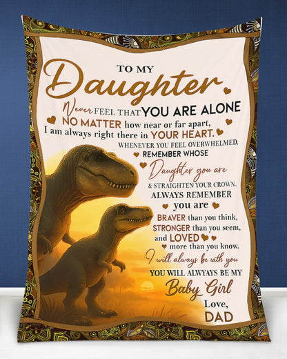 BLANKET FOR DAUGHTER – COMFORT & WARMTH GIFT FROM DAD Sherpa Fleece Quilt Blanket NTTD00 (SKUB-BLK-DADKL)