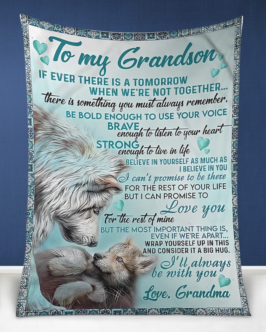 BLANKET FOR GRANDSON – COMFORT & WARMTH GIFT FROM GRANDMA  Sherpa Fleece Quilt Blanket NTTD00 (SKUB06-109)