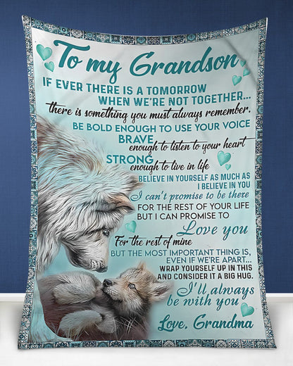 BLANKET FOR GRANDSON – COMFORT & WARMTH GIFT FROM GRANDMA  Sherpa Fleece Quilt Blanket NTTD00 (SKUB06-109)