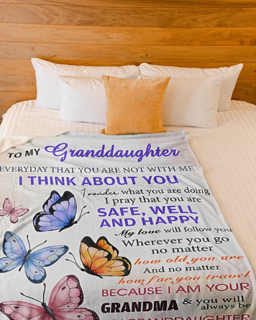 BLANKET FOR GRANDDAUGHTER – COMFORT & WARMTH GIFT FROM GRANDMA  Sherpa Fleece Quilt Blanket EBIL00 (SKUB-BLK-GMD1)