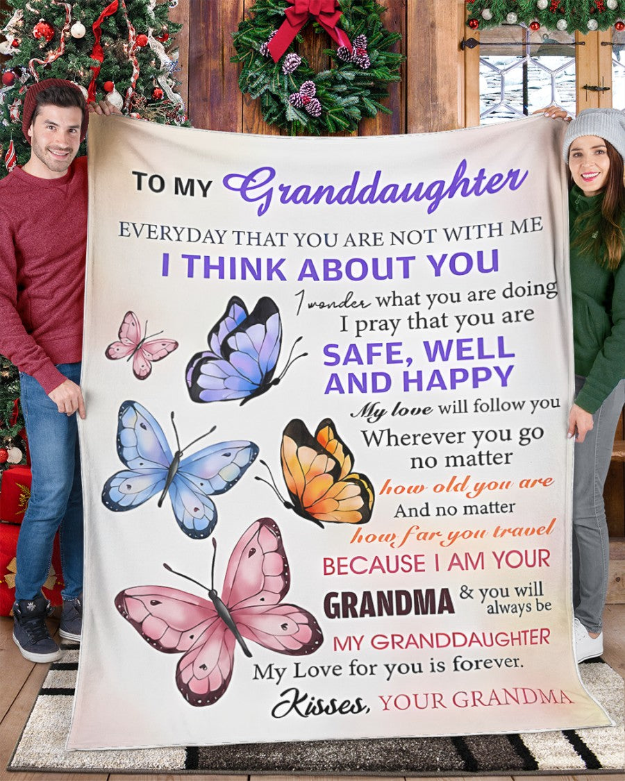 BLANKET FOR GRANDDAUGHTER – COMFORT & WARMTH GIFT FROM GRANDMA  Sherpa Fleece Quilt Blanket EBIL00 (SKUB-BLK-GMD1)