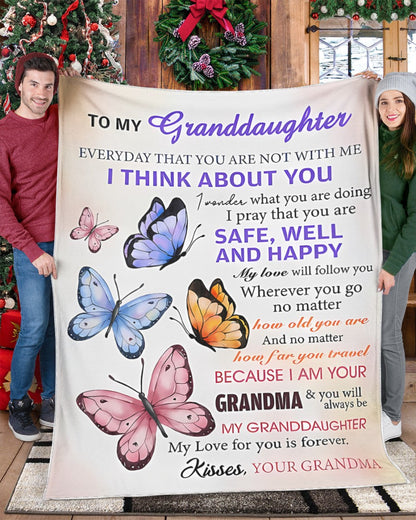 BLANKET FOR GRANDDAUGHTER – COMFORT & WARMTH GIFT FROM GRANDMA  Sherpa Fleece Quilt Blanket EBIL00 (SKUB-BLK-GMD1)