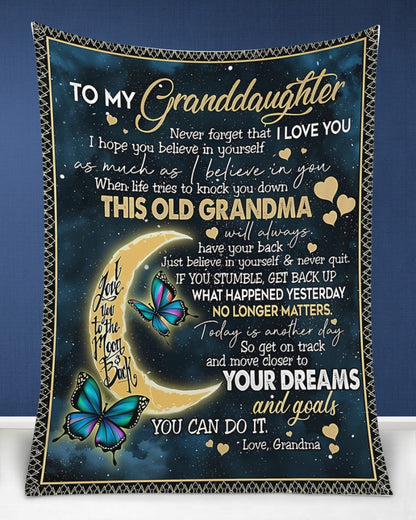 BLANKET FOR GRANDDAUGHTER – COMFORT & WARMTH GIFT FROM GRANDMA  Sherpa Fleece Quilt Blanket EBIL00 (SKUB-BLK-GMD2)