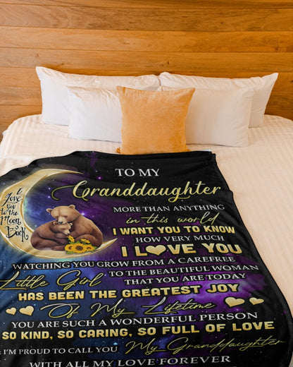 BLANKET FOR GRANDDAUGHTER – COMFORT & WARMTH GIFT FROM GRANDMA  Sherpa Fleece Quilt Blanket NTTD00 (SKUB-BLK-GMD3)