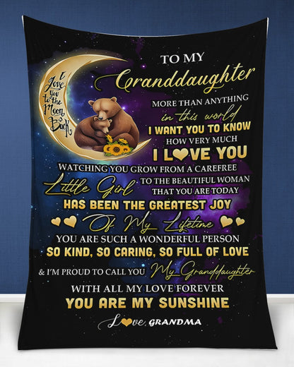 BLANKET FOR GRANDDAUGHTER – COMFORT & WARMTH GIFT FROM GRANDMA  Sherpa Fleece Quilt Blanket EBIL00 (SKUB-BLK-GMD3)