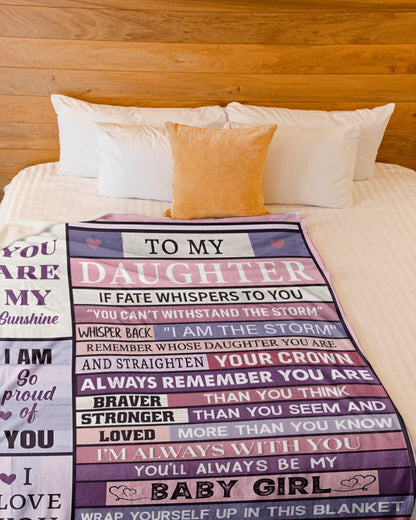 BLANKET FOR DAUGHTER – COMFORT & WARMTH GIFT FROM MOM Sherpa Fleece Quilt Blanket NTTD00 (SKUB11-BLK-05)