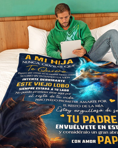 Manta para Hija – Regalo de Consuelo y Calidez de Papá Manta Acolchada de Forro Polar Sherpa NTTDsp (SKUB11-71)