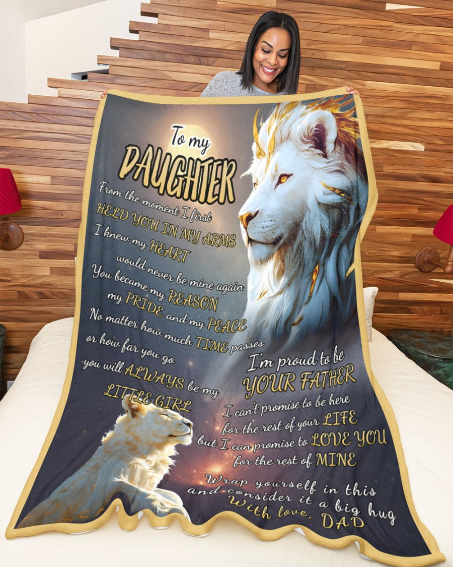 BLANKET FOR DAUGHTER – COMFORT & WARMTH GIFT FROM DAD Sherpa Fleece Quilt Blanket NTTD00 (SKUB11-BLK-06)