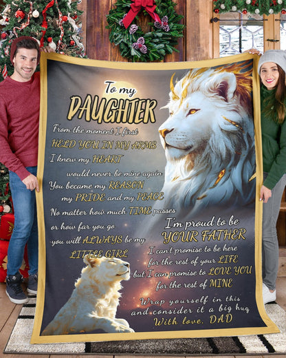 BLANKET FOR DAUGHTER – COMFORT & WARMTH GIFT FROM DAD Sherpa Fleece Quilt Blanket NTTD00 (SKUB11-BLK-06)