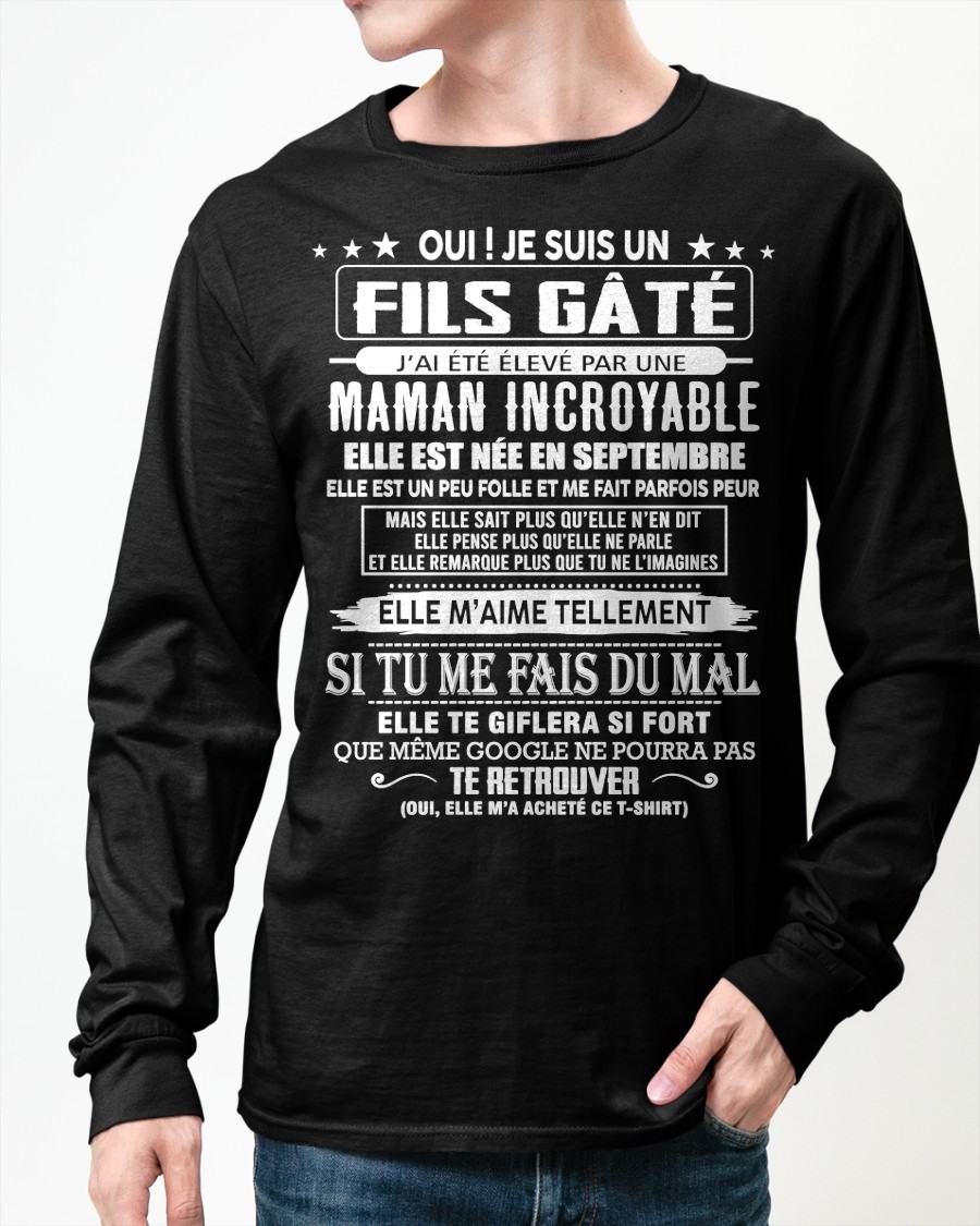 SEPTEMBRE - FILS GÂTÉ – CADEAU DE MAMAN - EBIL09 (SKU26T-0172-09)