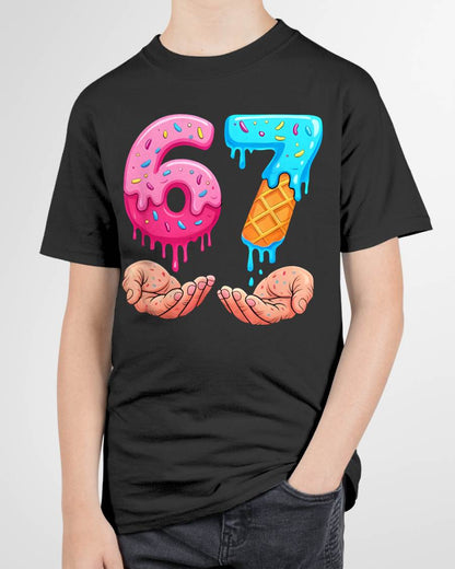 ICE CREAM 6 7 - UNISEX MEME T-SHIRT - EBIL00