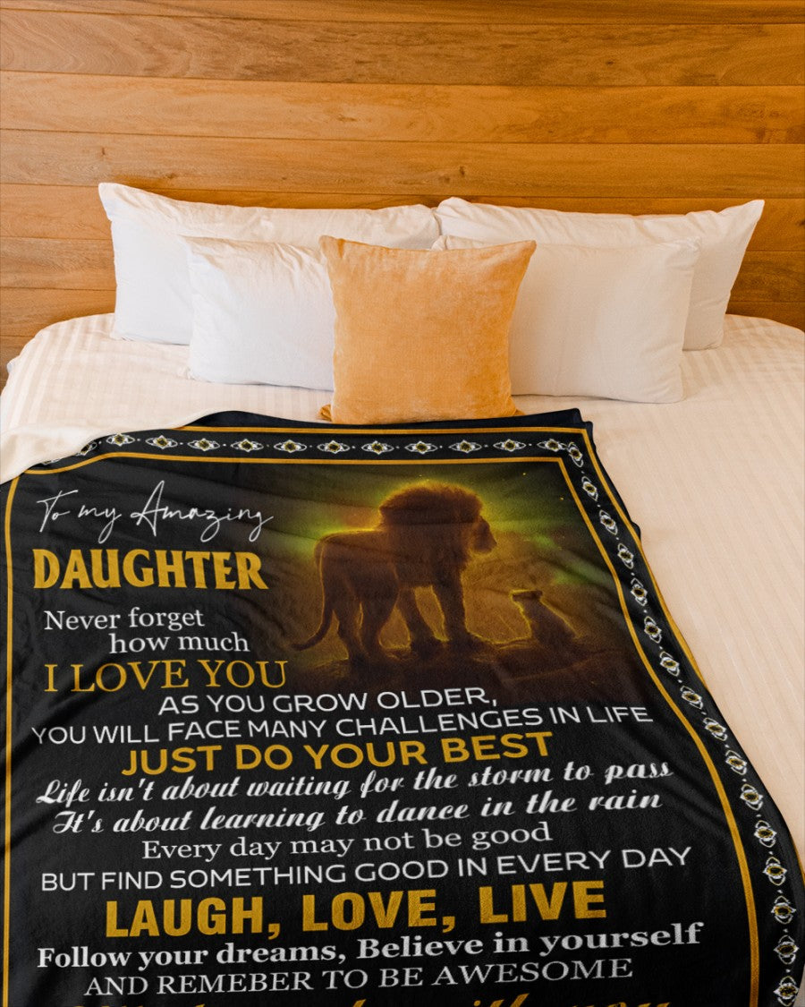 BLANKET FOR DAUGHTER – COMFORT & WARMTH GIFT FROM DAD Sherpa Fleece Quilt Blanket EBIL00 (SKUB12-68)