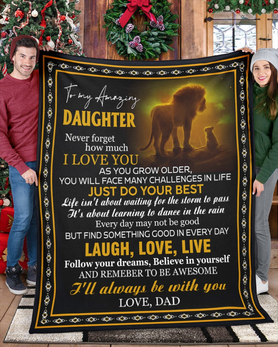 BLANKET FOR DAUGHTER – COMFORT & WARMTH GIFT FROM DAD Sherpa Fleece Quilt Blanket EBIL00 (SKUB12-68)