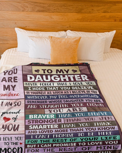 BLANKET FOR DAUGHTER – COMFORT & WARMTH GIFT FROM DAD Sherpa Fleece Quilt Blanket EBIL00