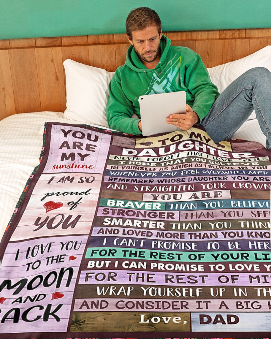 BLANKET FOR DAUGHTER – COMFORT & WARMTH GIFT FROM DAD Sherpa Fleece Quilt Blanket EBIL00