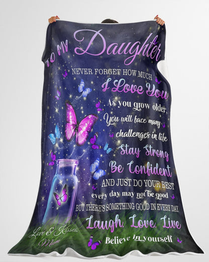 BLANKET FOR DAUGHTER – COMFORT & WARMTH GIFT FROM MOM Sherpa Fleece Quilt Blanket EBIL00 (SKUB12-123)