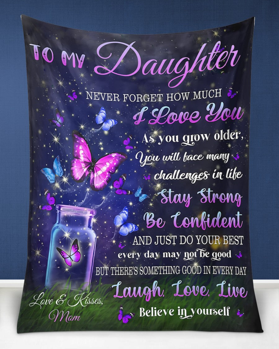 BLANKET FOR DAUGHTER – COMFORT & WARMTH GIFT FROM MOM Sherpa Fleece Quilt Blanket EBIL00 (SKUB12-123)