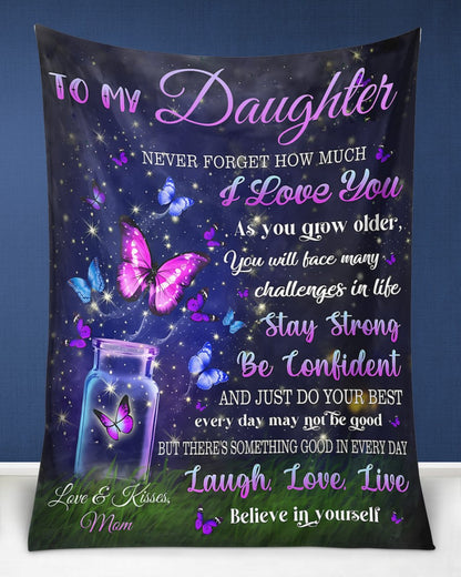 BLANKET FOR DAUGHTER – COMFORT & WARMTH GIFT FROM MOM Sherpa Fleece Quilt Blanket EBIL00 (SKUB12-123)