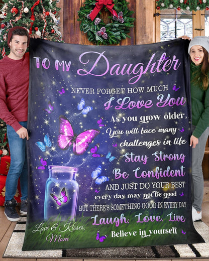 BLANKET FOR DAUGHTER – COMFORT & WARMTH GIFT FROM MOM Sherpa Fleece Quilt Blanket EBIL00 (SKUB12-123)