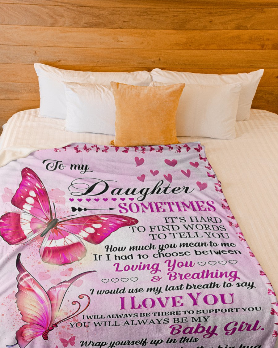 BLANKET FOR DAUGHTER – COMFORT & WARMTH GIFT FROM MOM Sherpa Fleece Quilt Blanket EBIL00