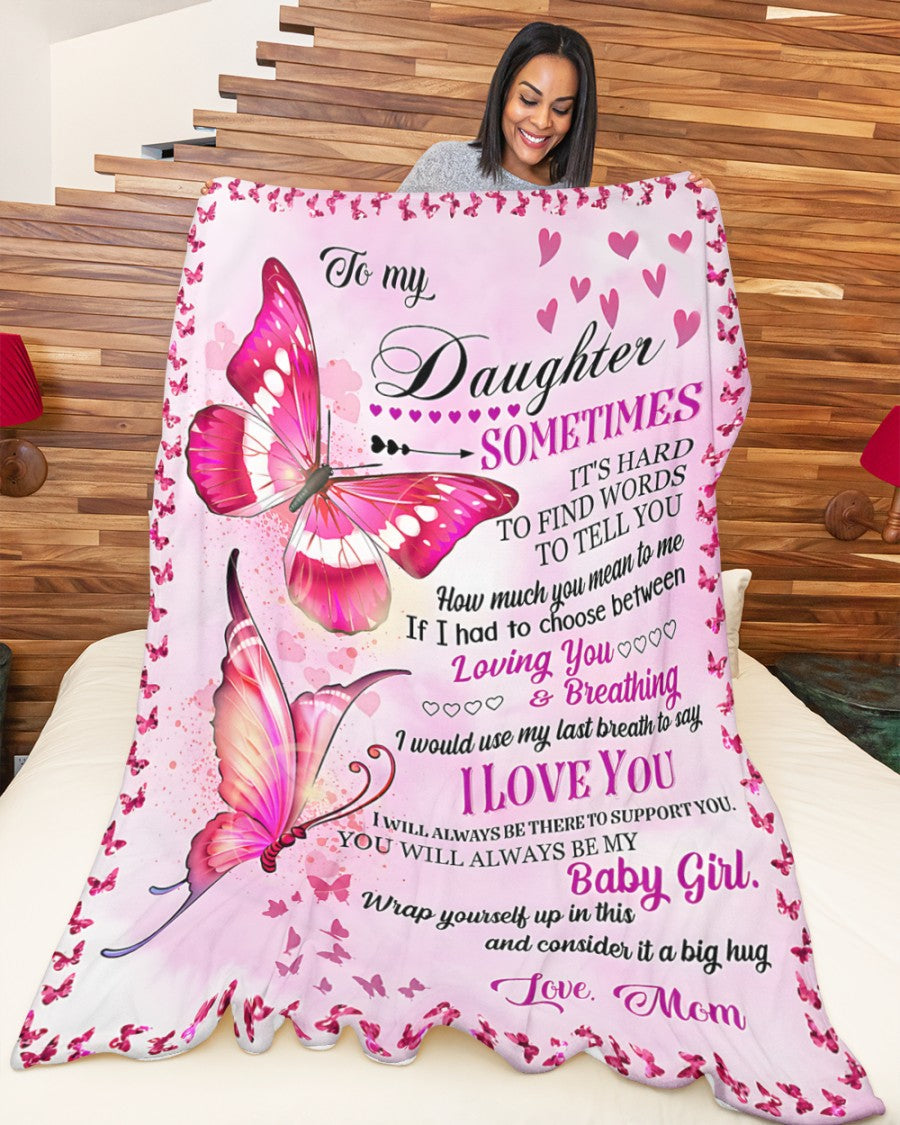 BLANKET FOR DAUGHTER – COMFORT & WARMTH GIFT FROM MOM Sherpa Fleece Quilt Blanket EBIL00