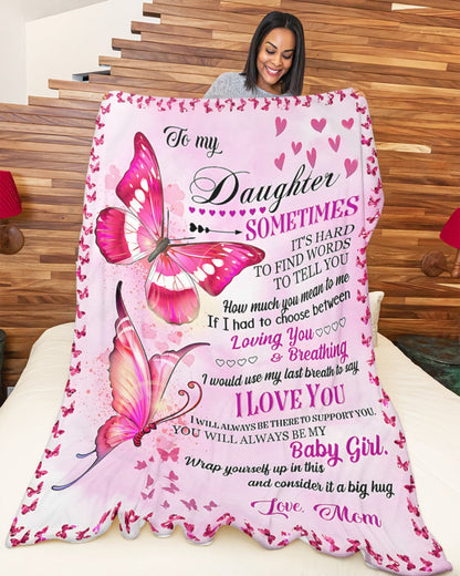 BLANKET FOR DAUGHTER – COMFORT & WARMTH GIFT FROM MOM Sherpa Fleece Quilt Blanket EBIL00