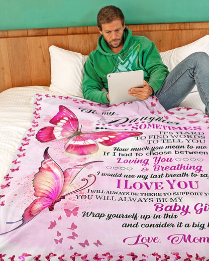 BLANKET FOR DAUGHTER – COMFORT & WARMTH GIFT FROM MOM Sherpa Fleece Quilt Blanket EBIL00