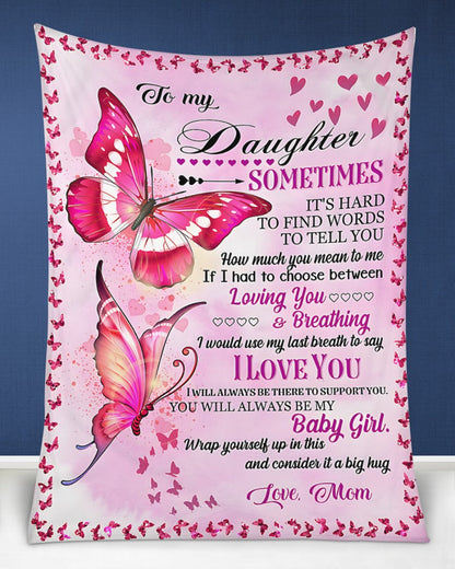 BLANKET FOR DAUGHTER – COMFORT & WARMTH GIFT FROM MOM Sherpa Fleece Quilt Blanket EBIL00