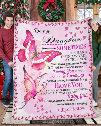 BLANKET FOR DAUGHTER – COMFORT & WARMTH GIFT FROM MOM Sherpa Fleece Quilt Blanket EBIL00