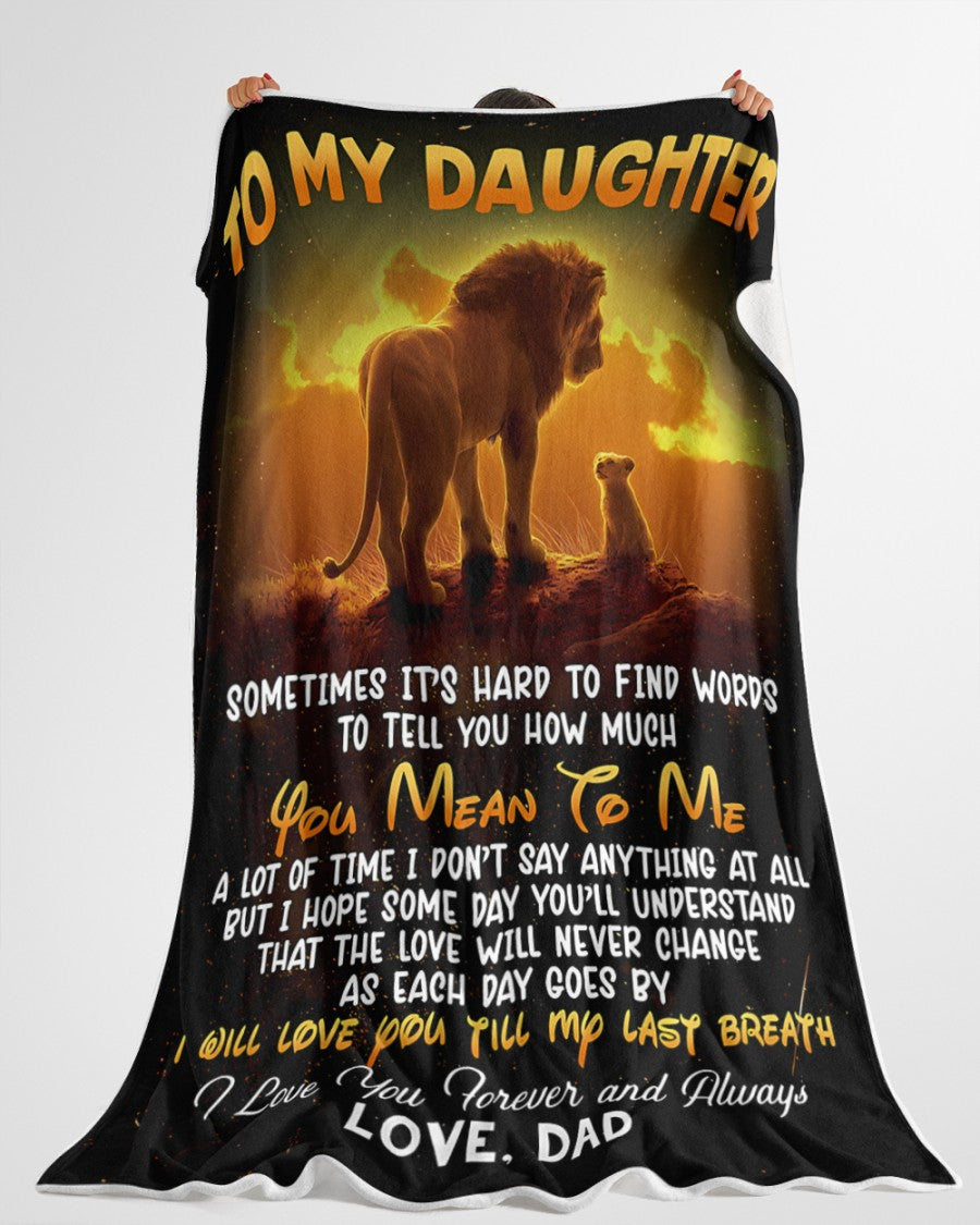 BLANKET FOR DAUGHTER – COMFORT & WARMTH GIFT FROM DAD Sherpa Fleece Quilt Blanket EBIL00