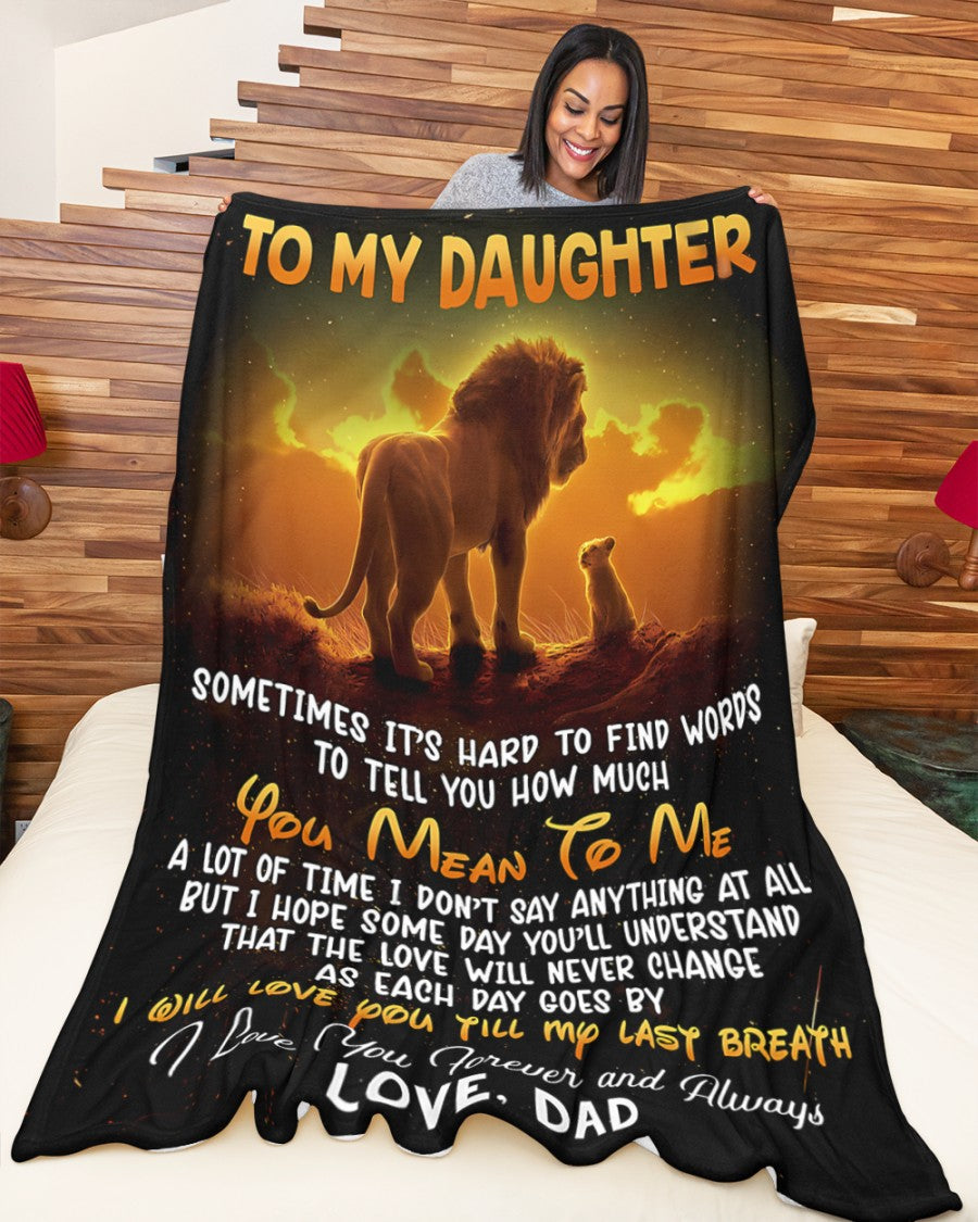 BLANKET FOR DAUGHTER – COMFORT & WARMTH GIFT FROM DAD Sherpa Fleece Quilt Blanket EBIL00