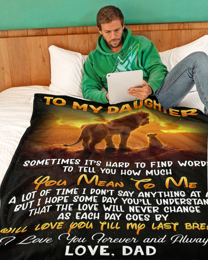 BLANKET FOR DAUGHTER – COMFORT & WARMTH GIFT FROM DAD Sherpa Fleece Quilt Blanket EBIL00