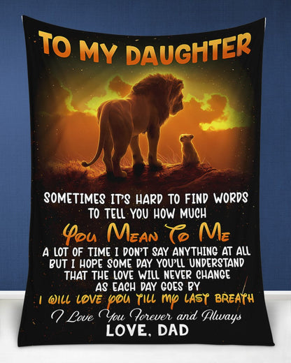 BLANKET FOR DAUGHTER – COMFORT & WARMTH GIFT FROM DAD Sherpa Fleece Quilt Blanket EBIL00