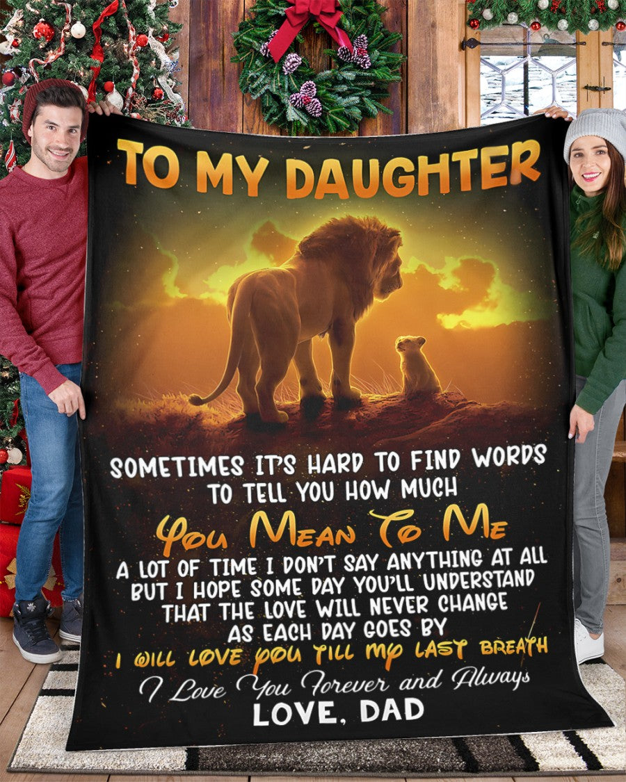 BLANKET FOR DAUGHTER – COMFORT & WARMTH GIFT FROM DAD Sherpa Fleece Quilt Blanket EBIL00