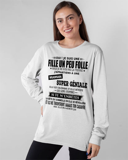 T-SHIRT JE SUIS UNE FILLE CHANCEUSE – CADEAU TOUCHANT DE MAMAN INCROYABLE - fr00 / DONN00