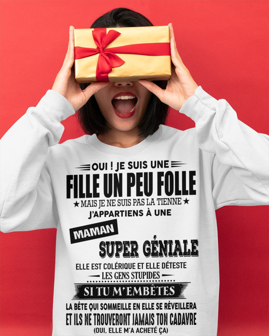 T-SHIRT JE SUIS UNE FILLE CHANCEUSE – CADEAU TOUCHANT DE MAMAN INCROYABLE - frEBIL00