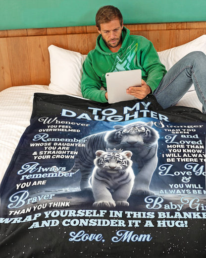 BLANKET FOR DAUGHTER – COMFORT & WARMTH GIFT FROM MOM Sherpa Fleece Quilt Blanket EBIL00 (SKUB12-153)