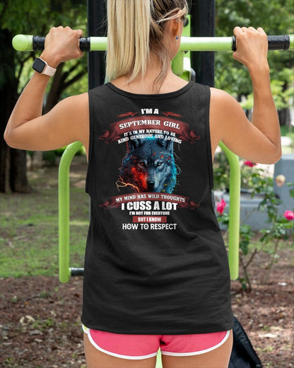 SEPTEMBER - KIND, GENEROUS AND LOVING GIRL - BIRRTHDAY T-SHIRT FOR WOMAN - EBIL09 (SKU12-300-09)