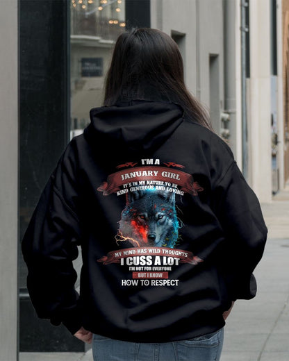 JANUARY - KIND, GENEROUS AND LOVING GIRL - BIRRTHDAY T-SHIRT FOR WOMAN - EBIL01 (SKU12-300-01)