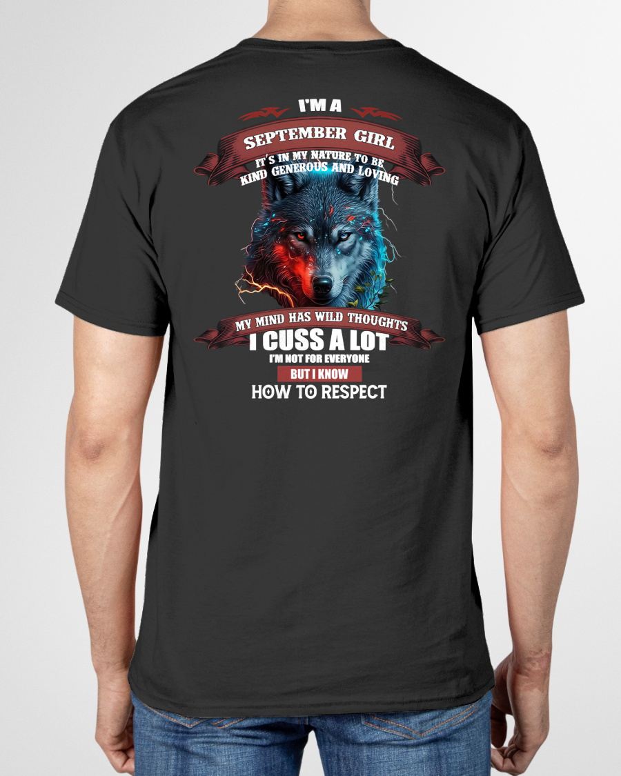 SEPTEMBER - KIND, GENEROUS AND LOVING GIRL - BIRRTHDAY T-SHIRT FOR WOMAN - EBIL09 (SKU12-300-09)