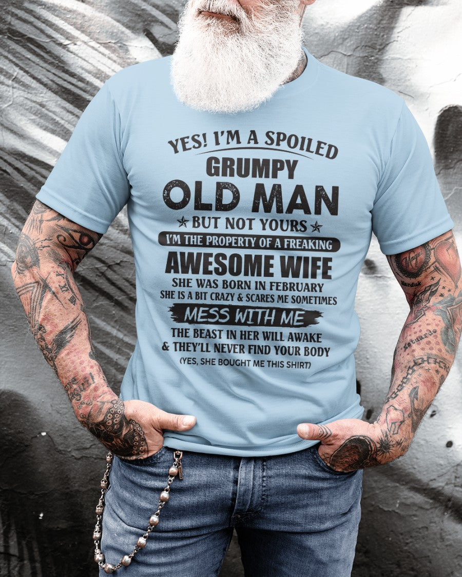 Awesome wife February - Perfect gift for husband From Wife - EBIL02 (SKU96-68-02)