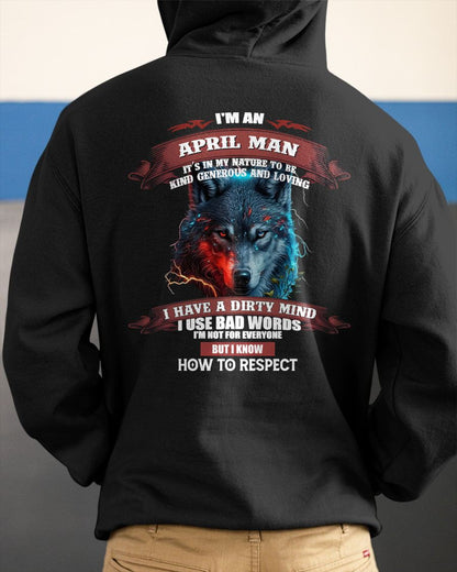 APRIL - KNOW HOW TO RESPECT - BIRTHDAY T-SHIRT FOR MEN - EBIL04 (SKU12-162-04)