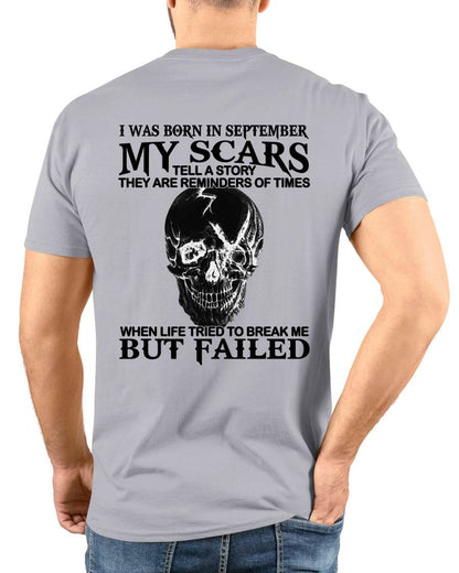 September - My Scars Tell A Story – T Shirt For Man – DONN09 (SKU2604-34-09)
