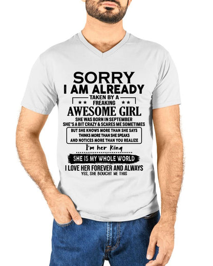 September - Awesome Girl born in September - Special gift for your boyfriend - From Wife EBIL09 (SKU.AT16)