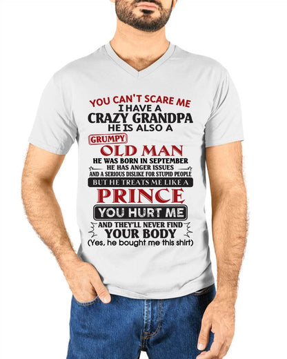 September – You Can’t Scare Me I Have A Crazy Grandpa – Gift For Grandson And Granddaughter From Grandpa – DOAN09 (SKU10-186-09)