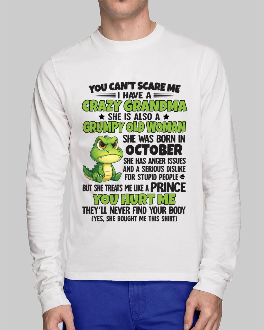 October - You Can’t Scare Me - Gift For Grandson From Grandma - DOAN10 (SKU09-85-10)
