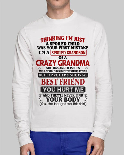 Thinking I'm Just A Spoiled Child Was Your First Mistake – Gift For Grandson From Grandma – DONN00 (SKU26T-01109-00)