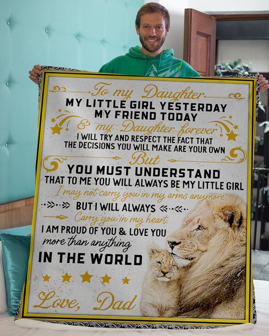 Special gift for your daughter blanket - from Dad